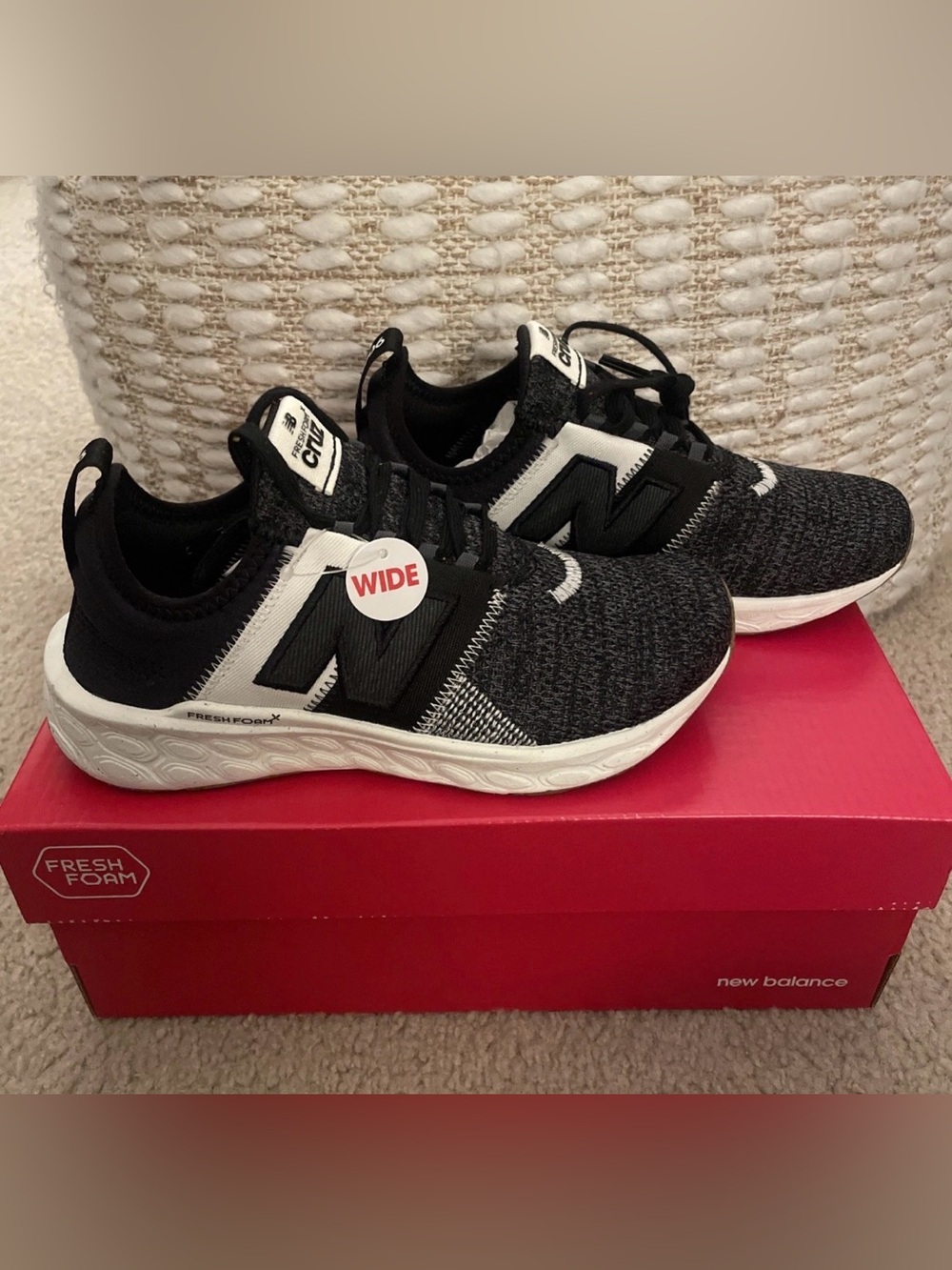 New Balance Fresh Foam X Cruz V3 Running Shoes Women’s 5 Men’s 3.5 Black New Box